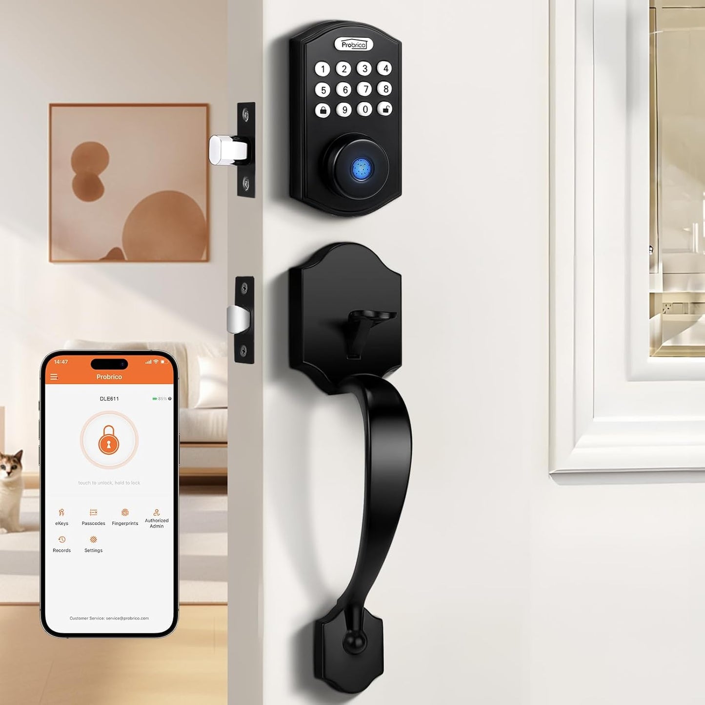 Probrico Smart Keyless Deadbolt Lock Set - Secure Your Front Door