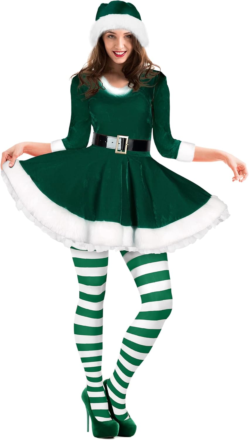 Geyoga Women's Santa Claus Costume Set for Festive Fun