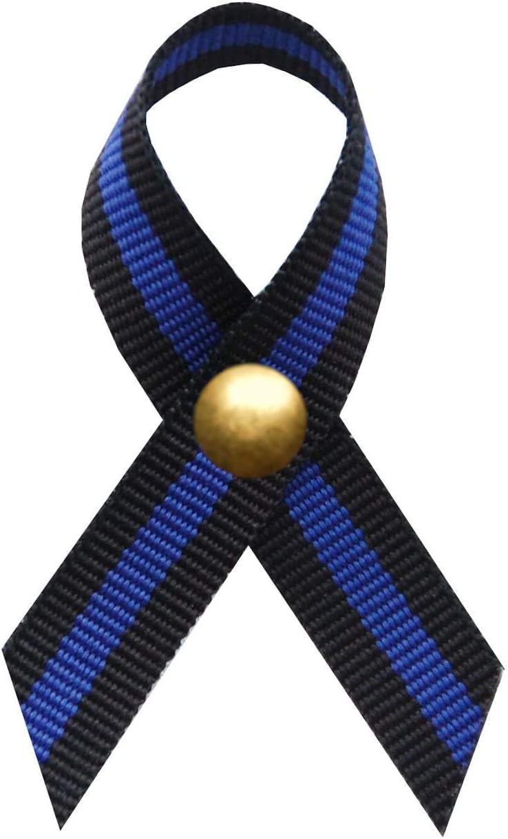 Support USA 250 Police Thin Blue Line Fabric Awareness Ribbons