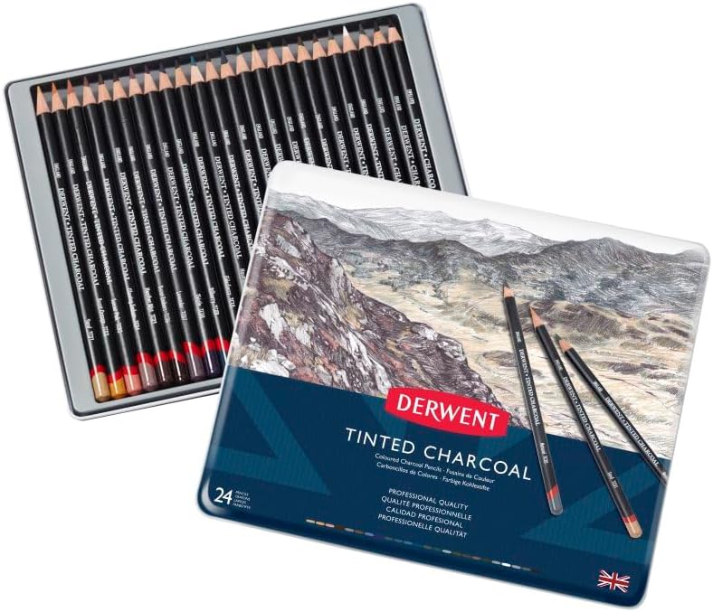 Derwent Tinted Charcoal Pencils for Creative Artistry and Control