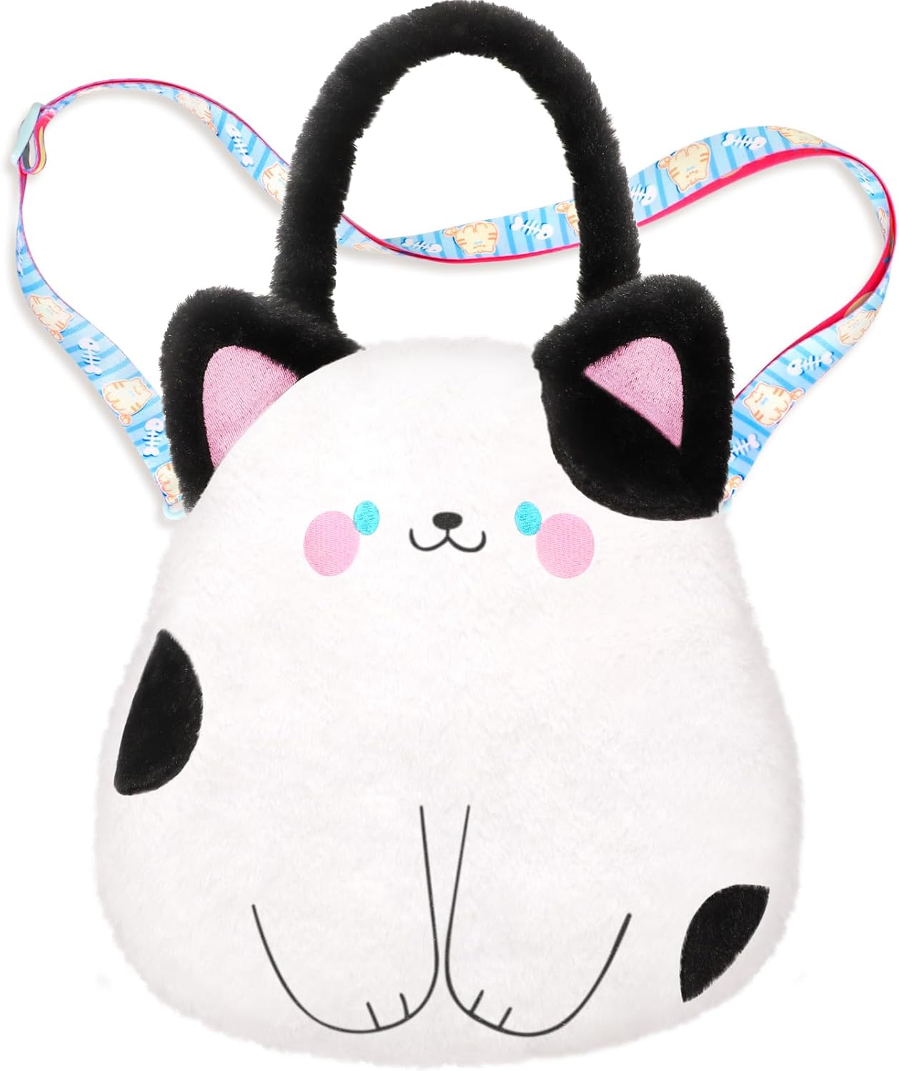 Soft Cat Plush Crossbody Bag for Kids - CatchCute
