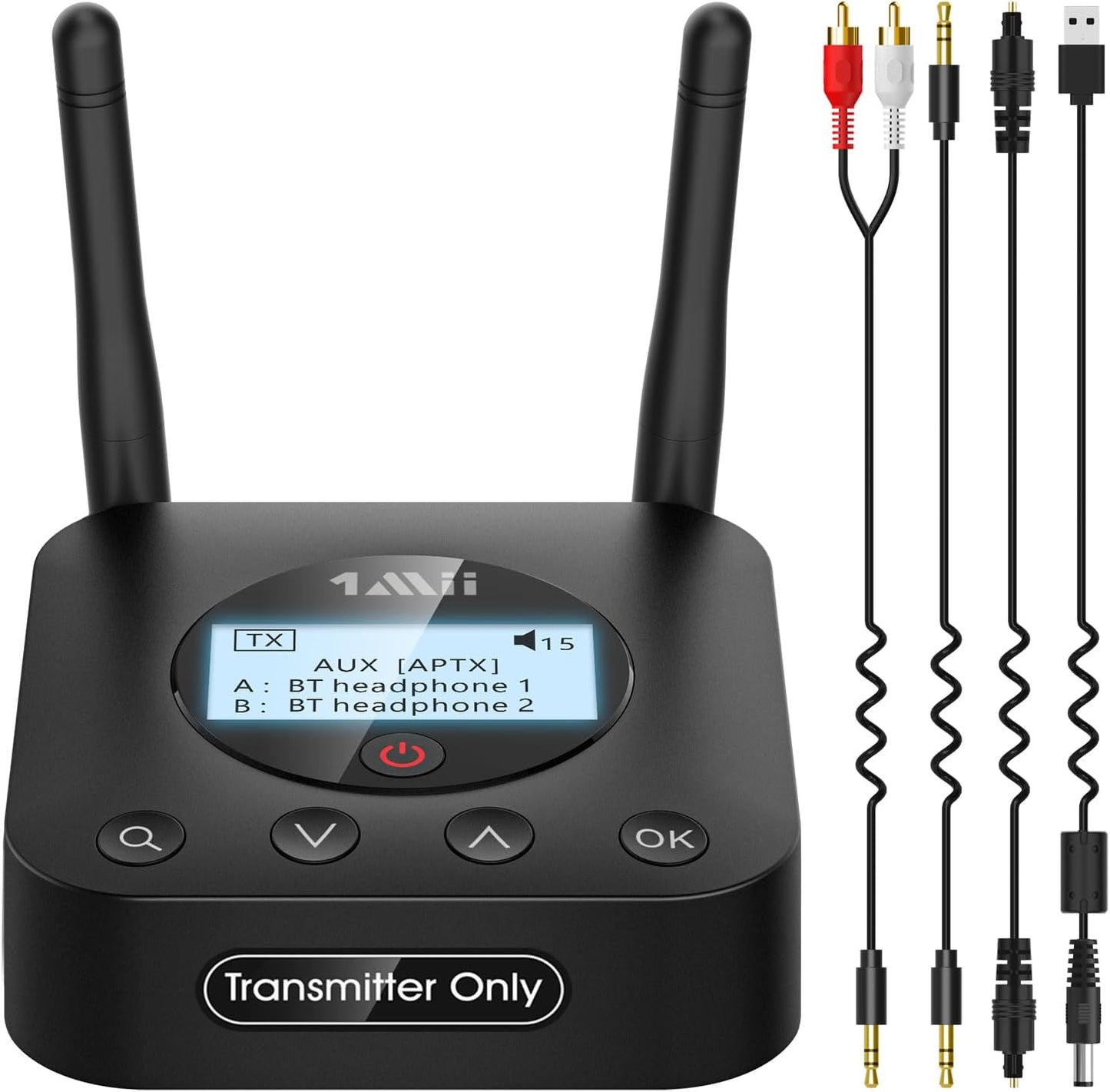 1Mii B06TX+ Bluetooth 5.2 Transmitter for TV and PC Use