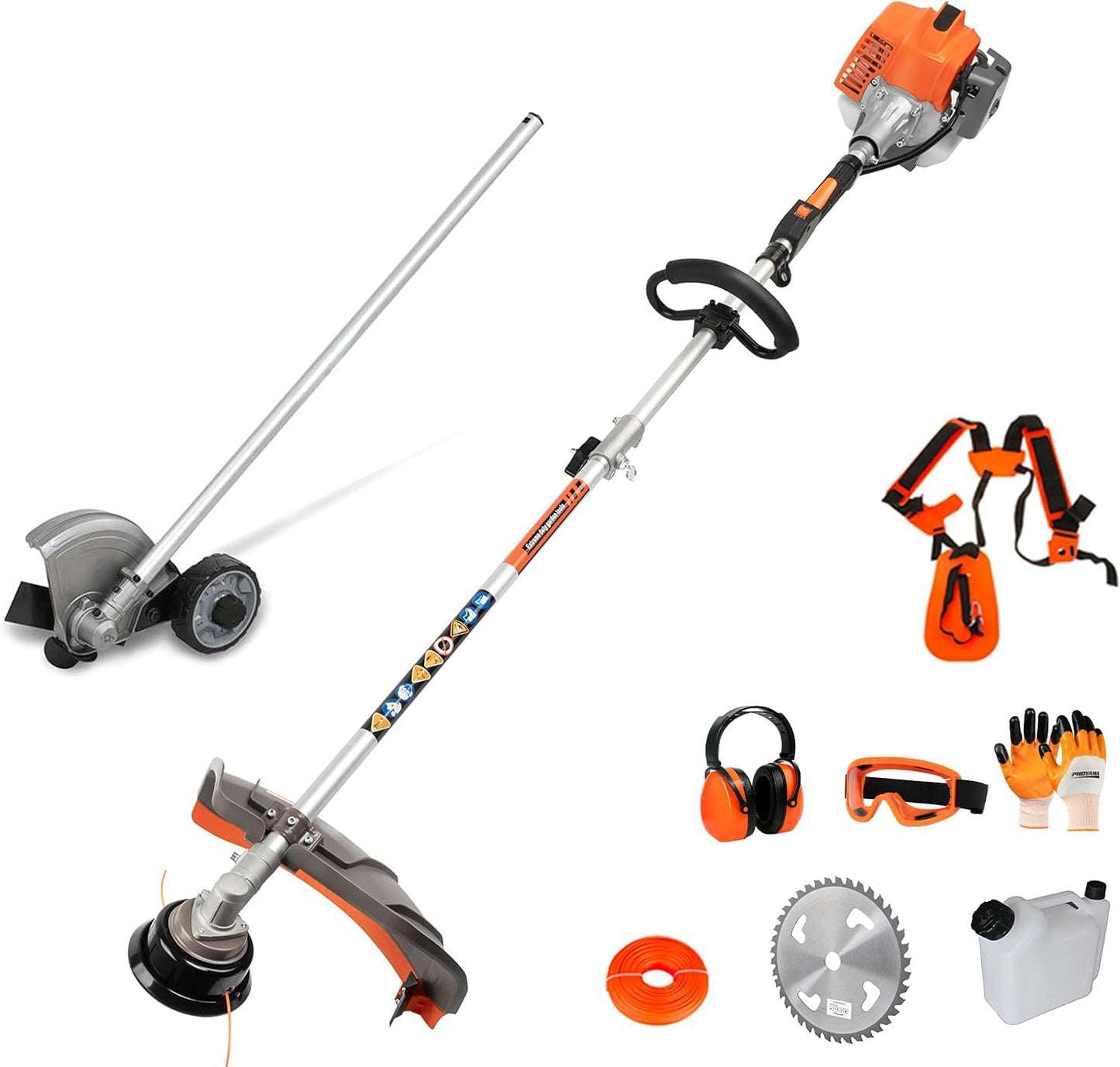 26cc Gas Powered Weed Eater with 3 in 1 Brush Cutter Design