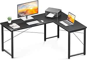 L Shaped Desk for Home Office, Gaming, and Writing Workstation