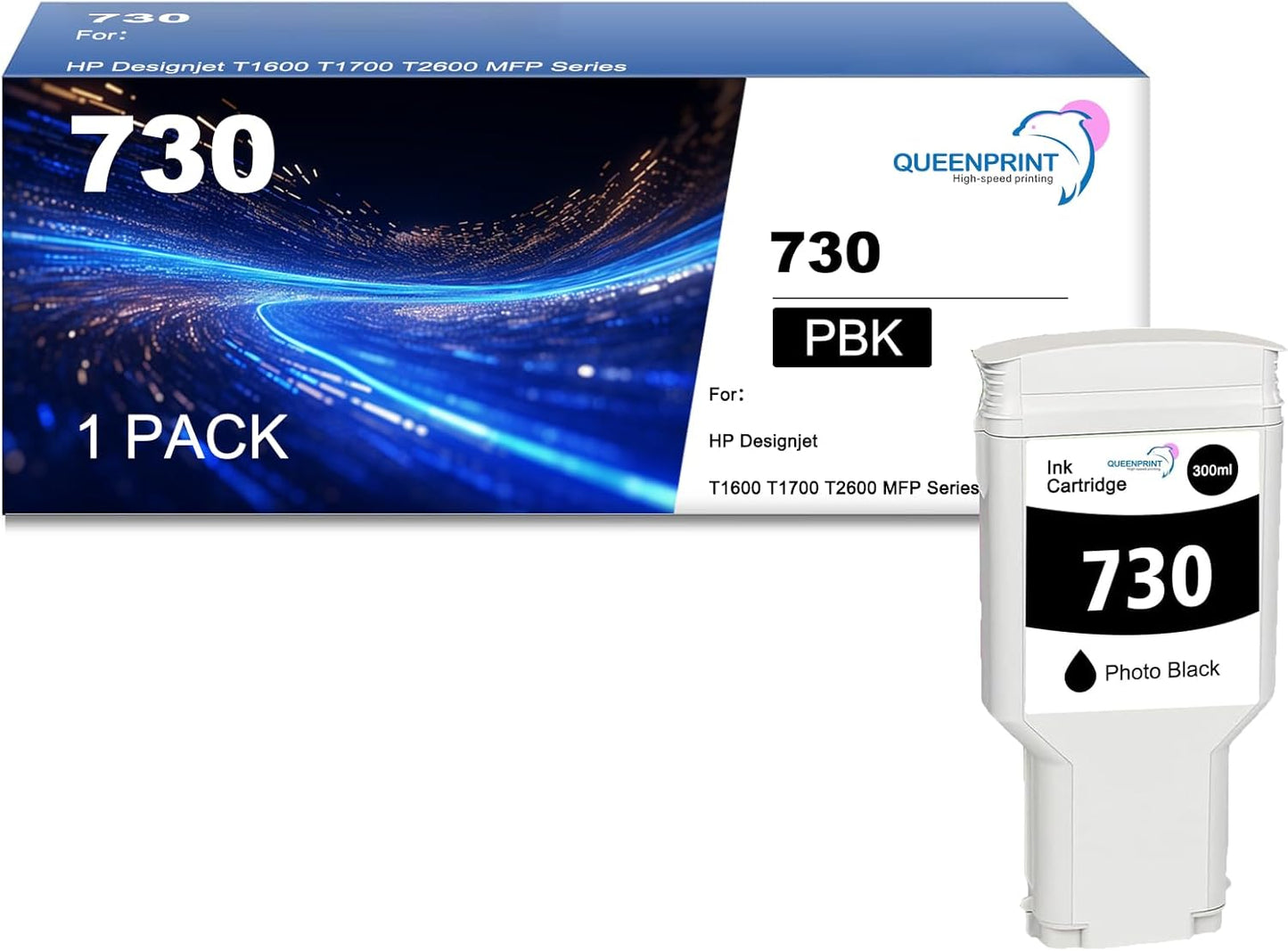 High Speed Printing with QUEENPRINT 730 PBK Ink Cartridge
