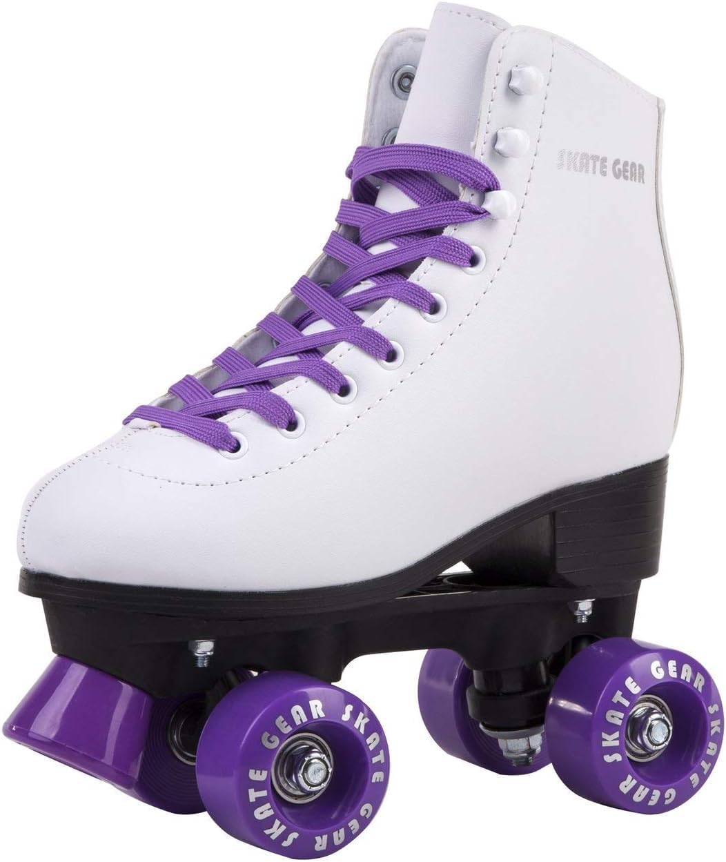 Retro Quad Roller Skates with Colorful Laces for Fun