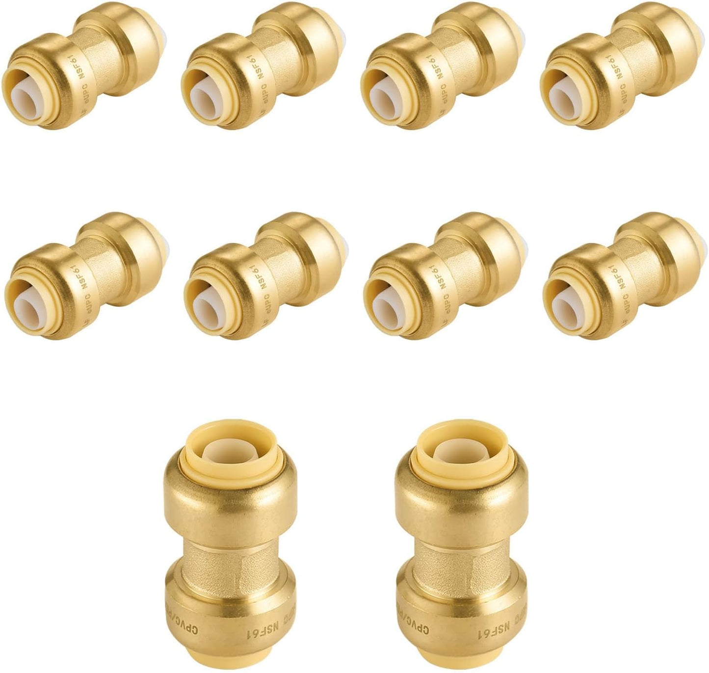 Foskan Push Fit Fittings Pack of 10 for Plumbing Projects