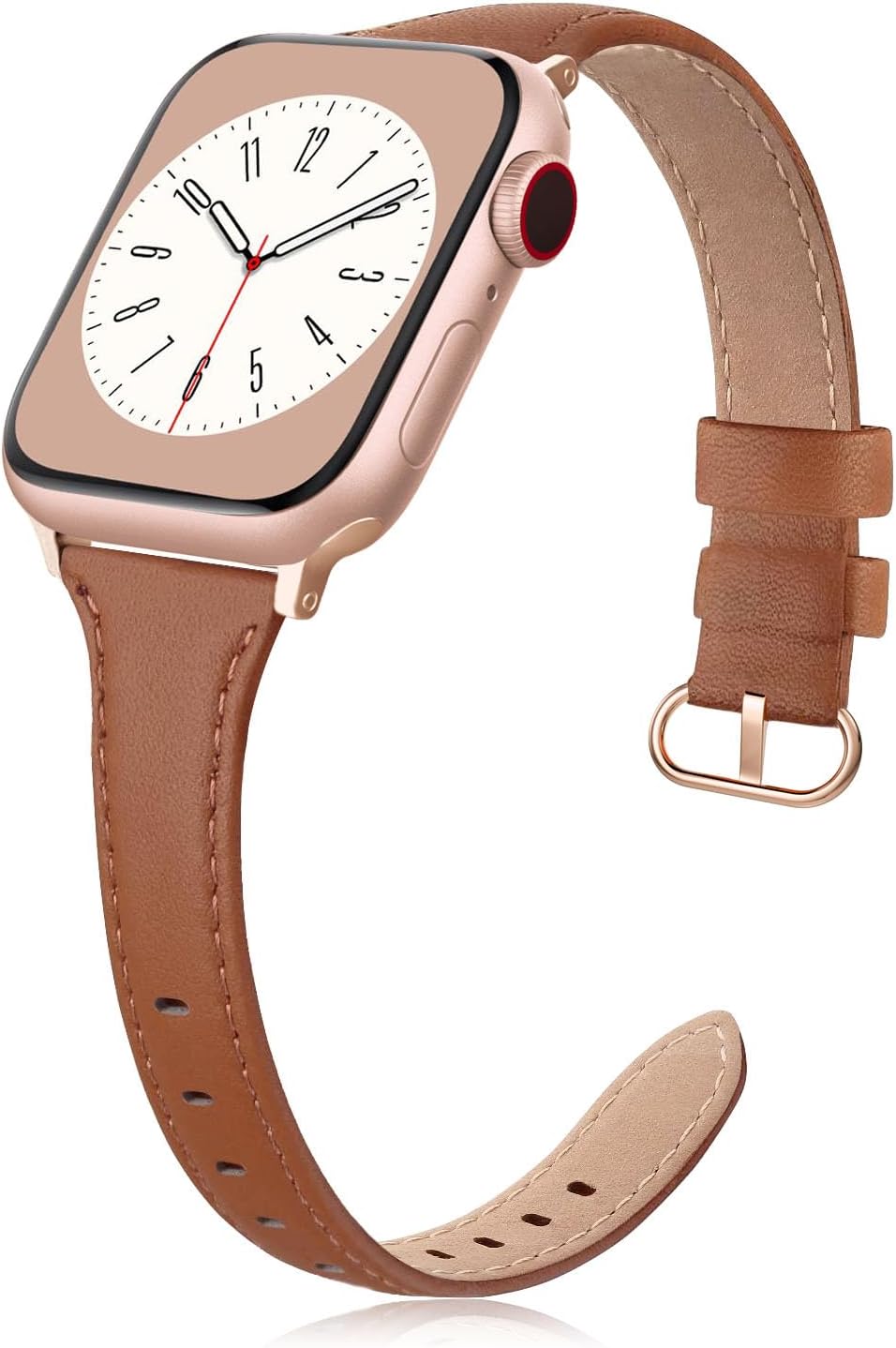 SWEES Slim Leather Band for Apple Watch - Elegant Genuine Leather