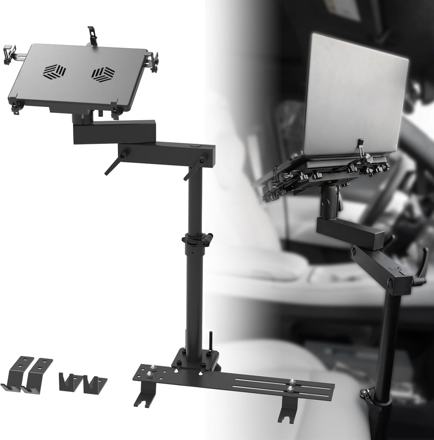 MELIPRON Vehicle Laptop Mount for Trucks & Vans - Heavy-Duty Stand