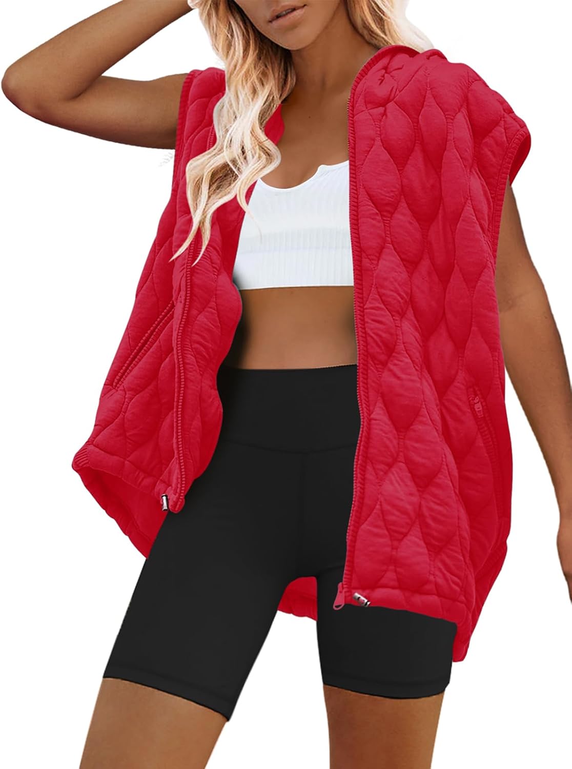 Oversized Puffer Vest for Women - Stylish Quilted Jacket