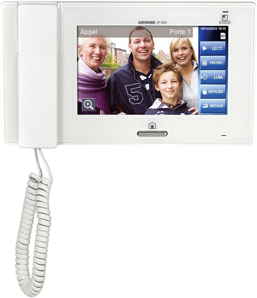 Aiphone JP-4HD 7 Inch Video Sub Master Station with Touchscreen LCD