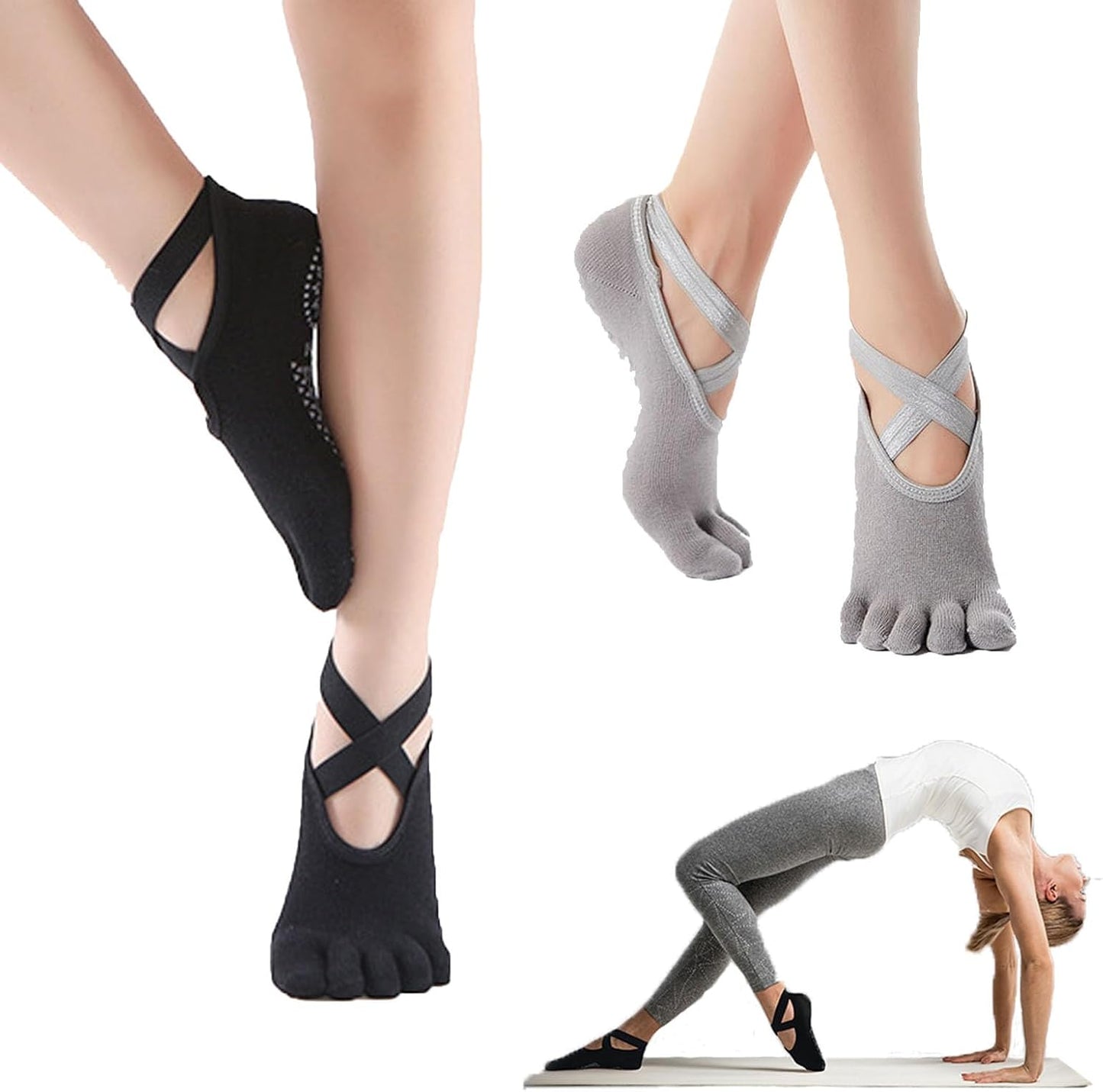 Non-Slip Yoga Socks for Women - Enhanced Grip & Balance