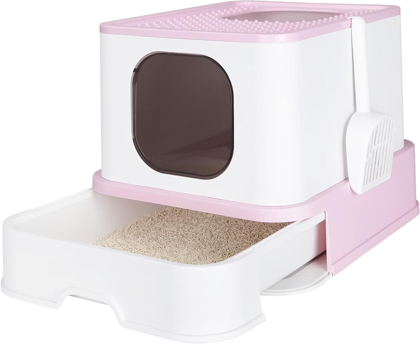 Foldable Cat Litter Box with Drawer for Small to Big Cats