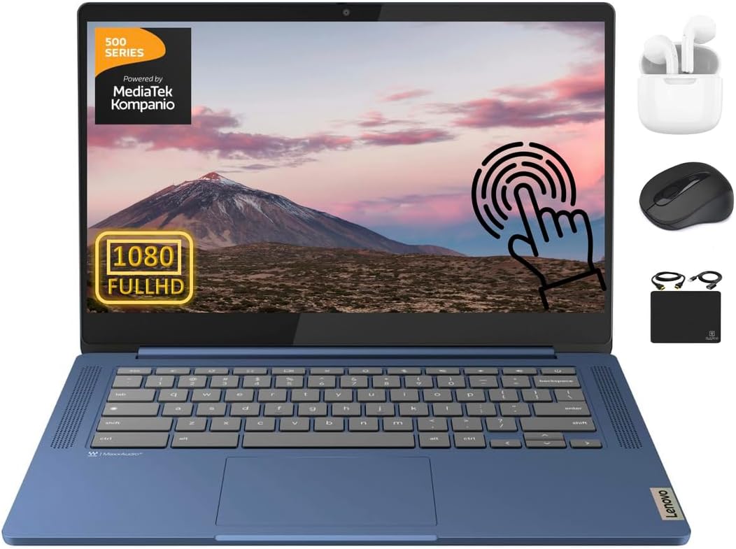 Lenovo Chromebook Slim Light Laptop for Students and Business