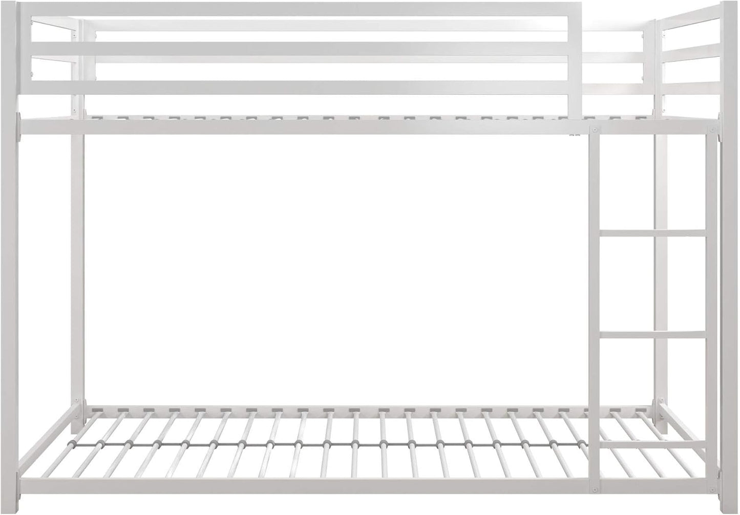 DHP Miles Low Metal Bunk Bed Frame for Kids - Space Saving Design