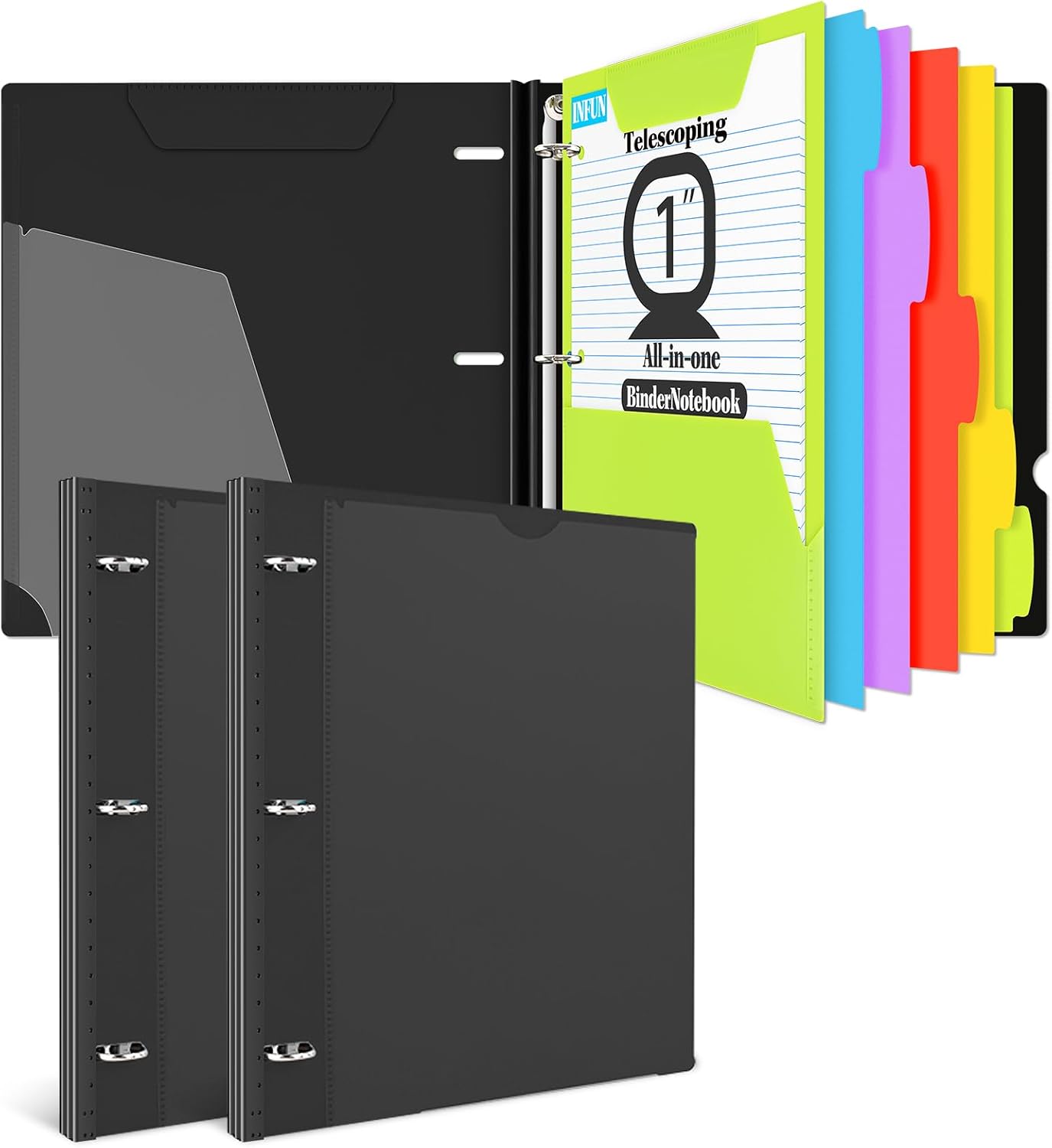 INFUN Telescoping Binder Set - Organize with Ease!