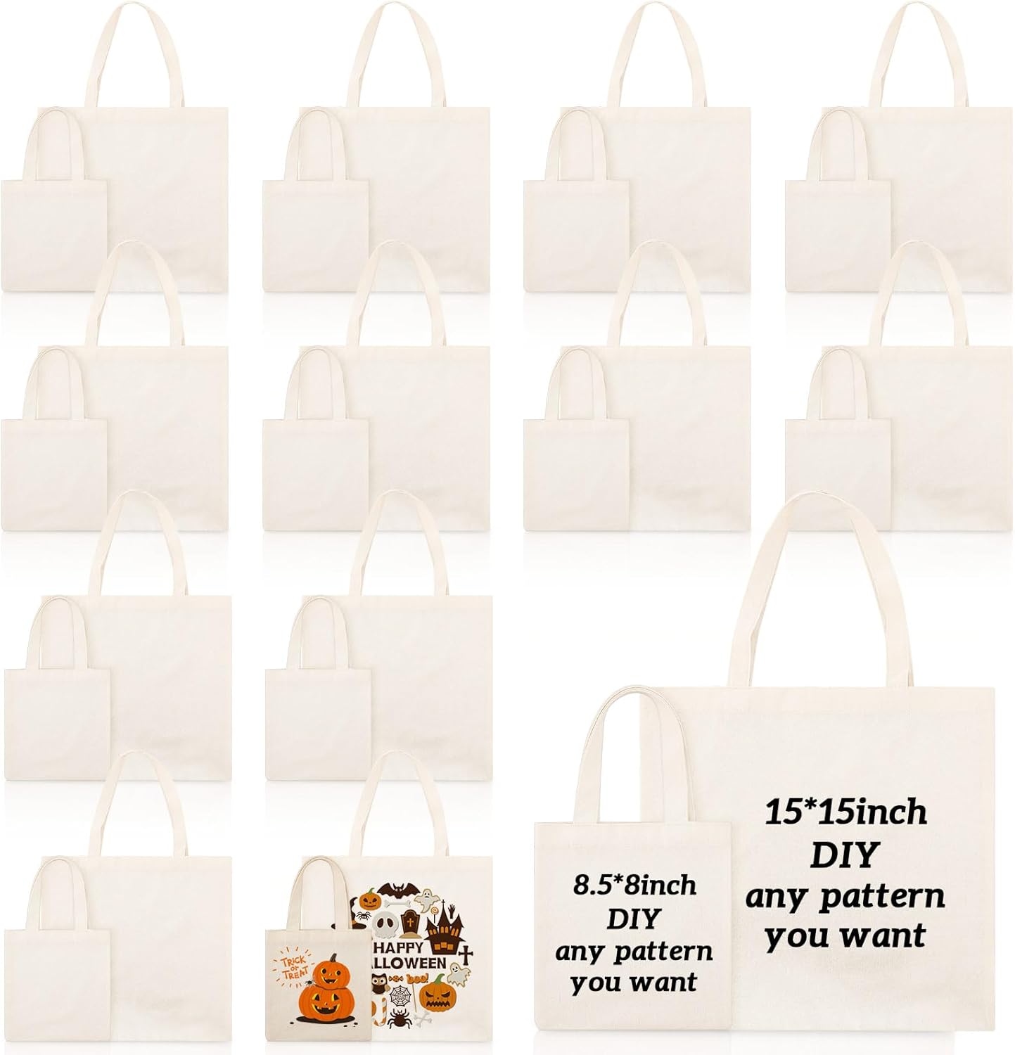 Mini Tote Bag Sublimation Blank Canvas Bags for DIY Projects