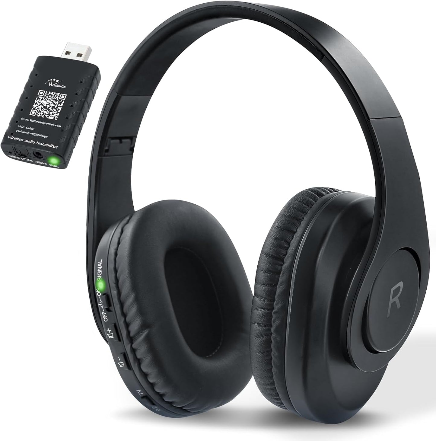 WallarGe Wireless Headphones for TV Watching with Bluetooth 5.3