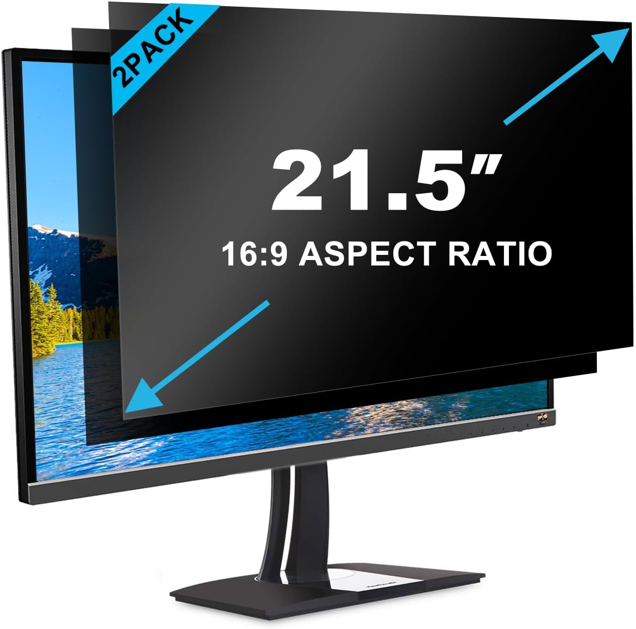 21.5 inch Computer Privacy Screen Filter - Anti-Glare & Blue Light