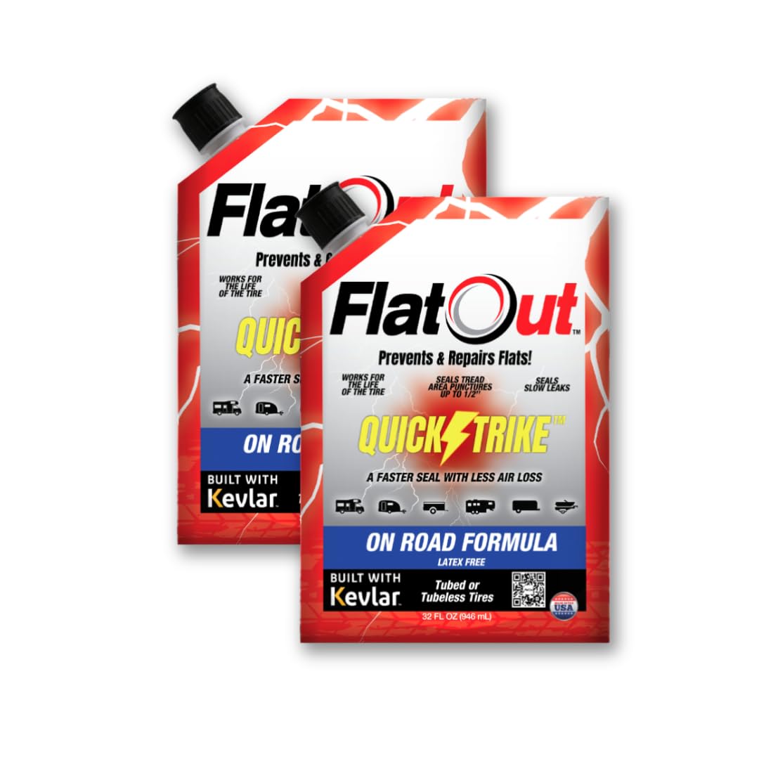 FlatOut QuickStrike Tire Sealant - Prevent Flat Tires Easily