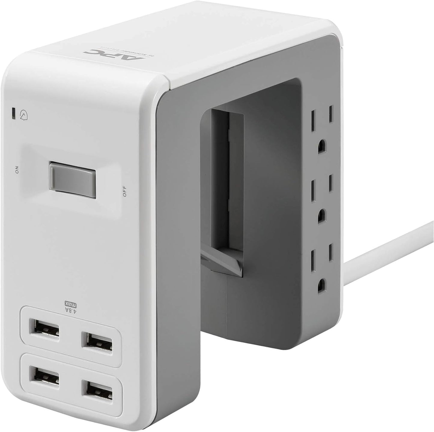 APC Desk Mount Power Station: 6 Outlets, 4 USB Ports