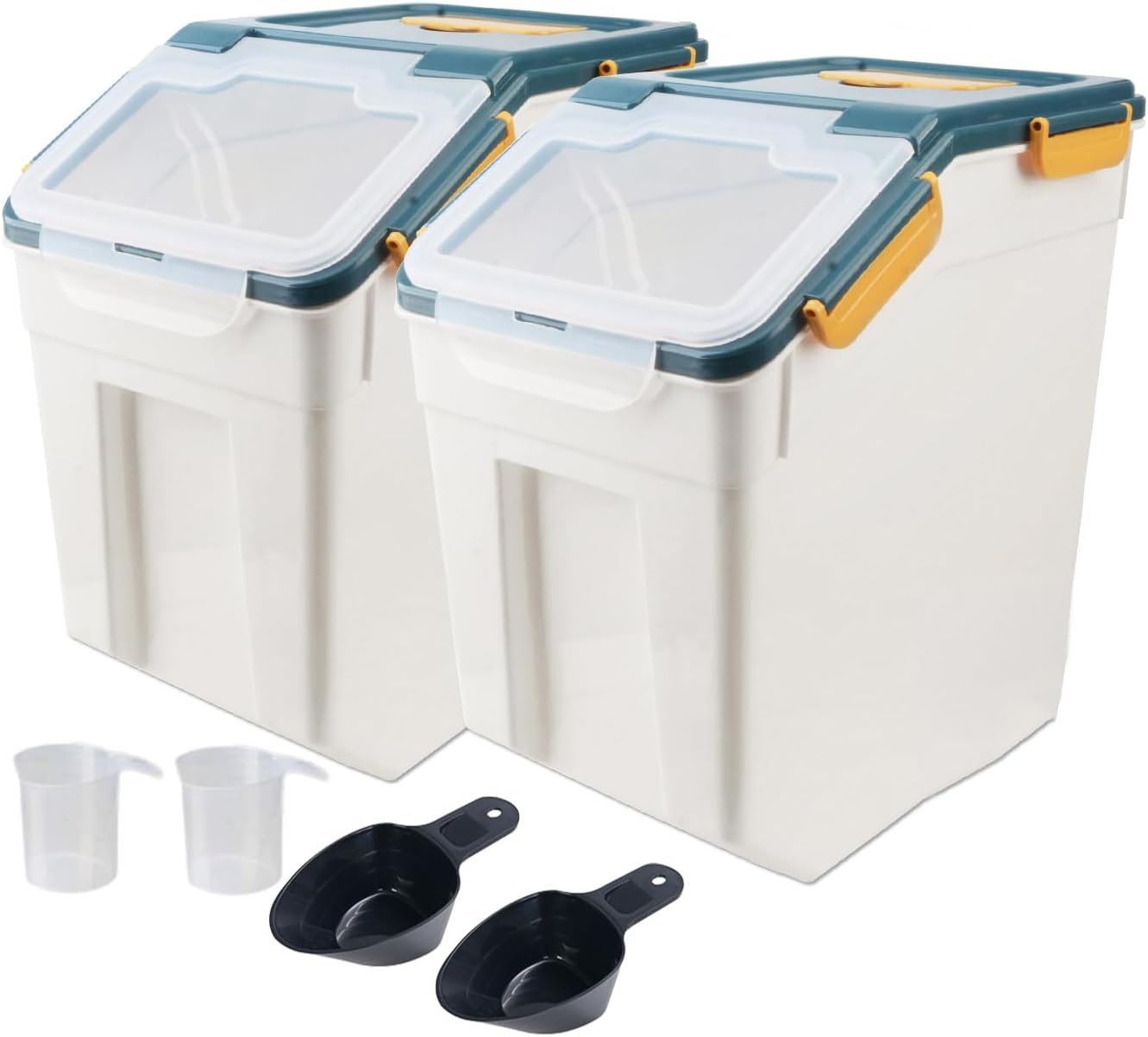 2 Pack Rice Storage Container Set for Flour and Pet Food