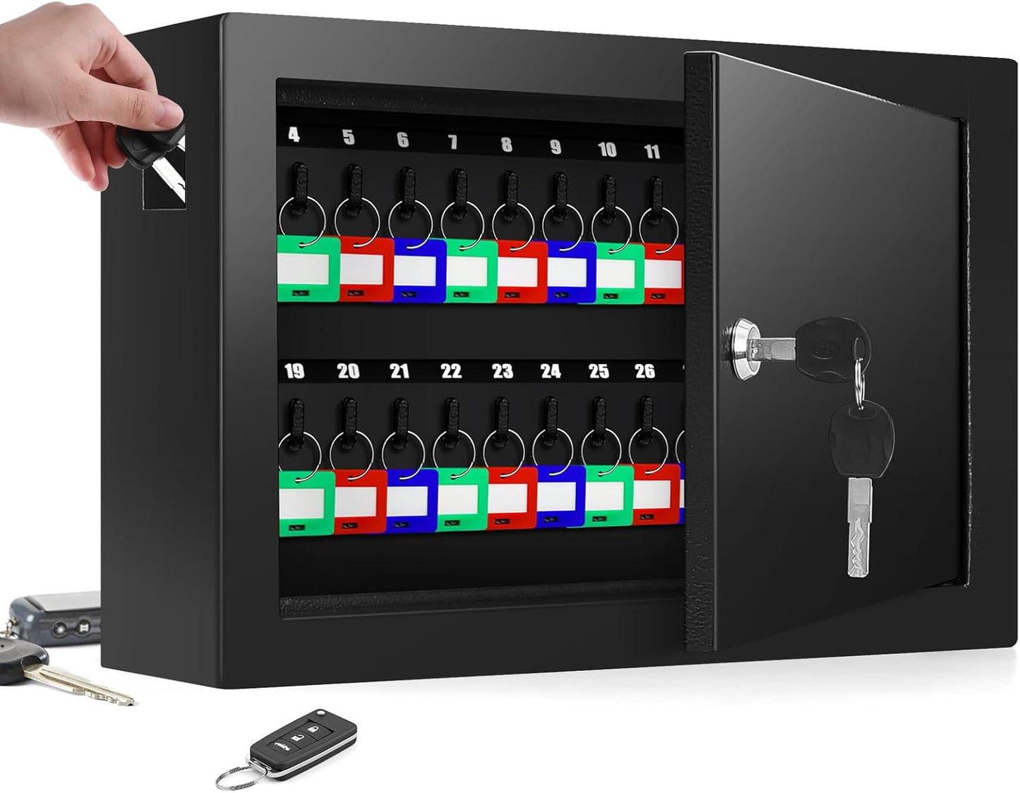 50 Position Key Cabinet Lock Box for Secure Key Organization