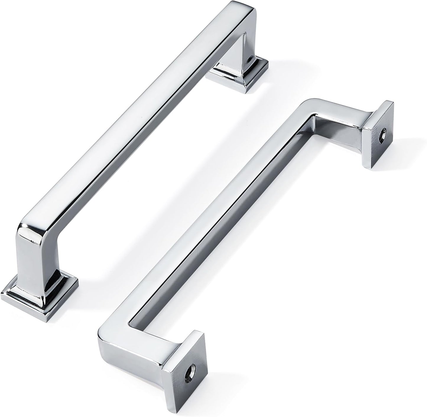 Khtumeware 10 Pack Polished Chrome Cabinet Pulls for Kitchen