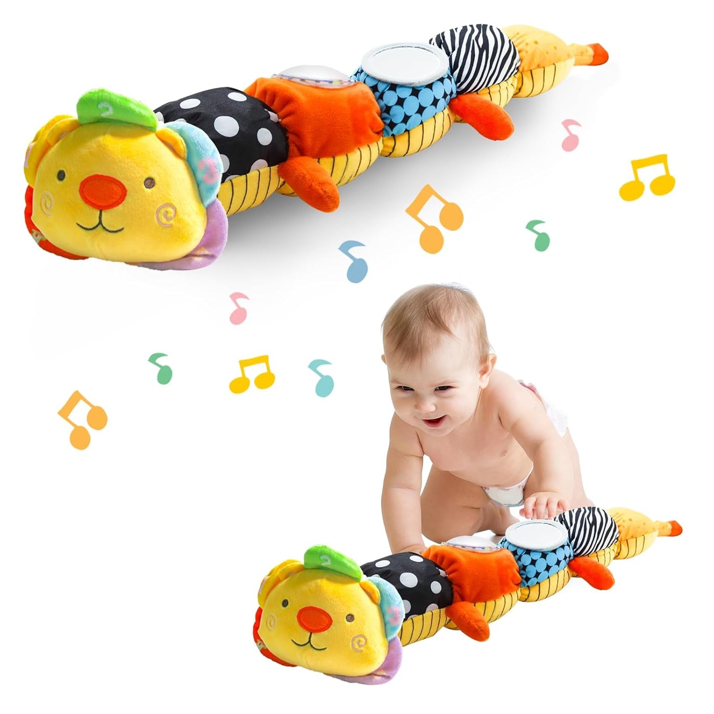 Happytime Musical Infant Sensory Plush Toy - Ideal for Tummy Time!