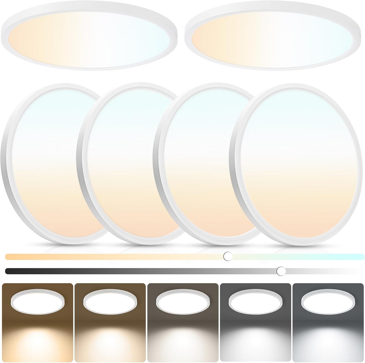 Dimmable 12 Inch LED Ceiling Light Fixtures for Modern Spaces