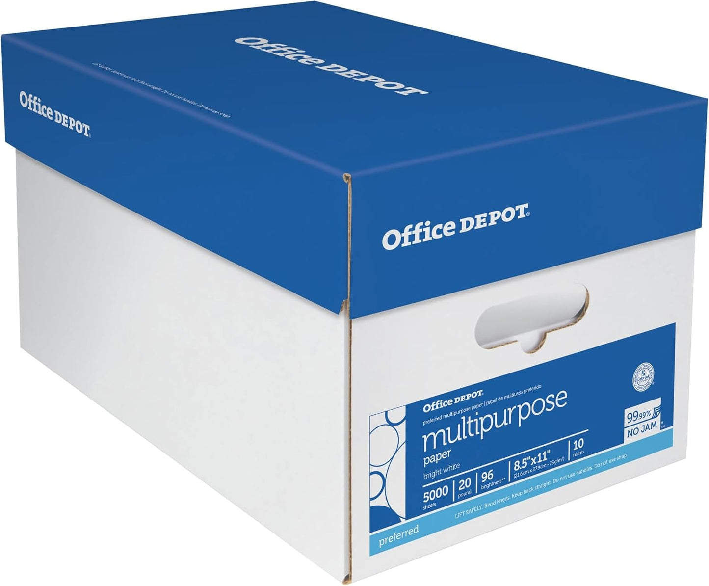 Office Depot 10 Reams Copy Paper - 5000 Sheets, 20 Lb