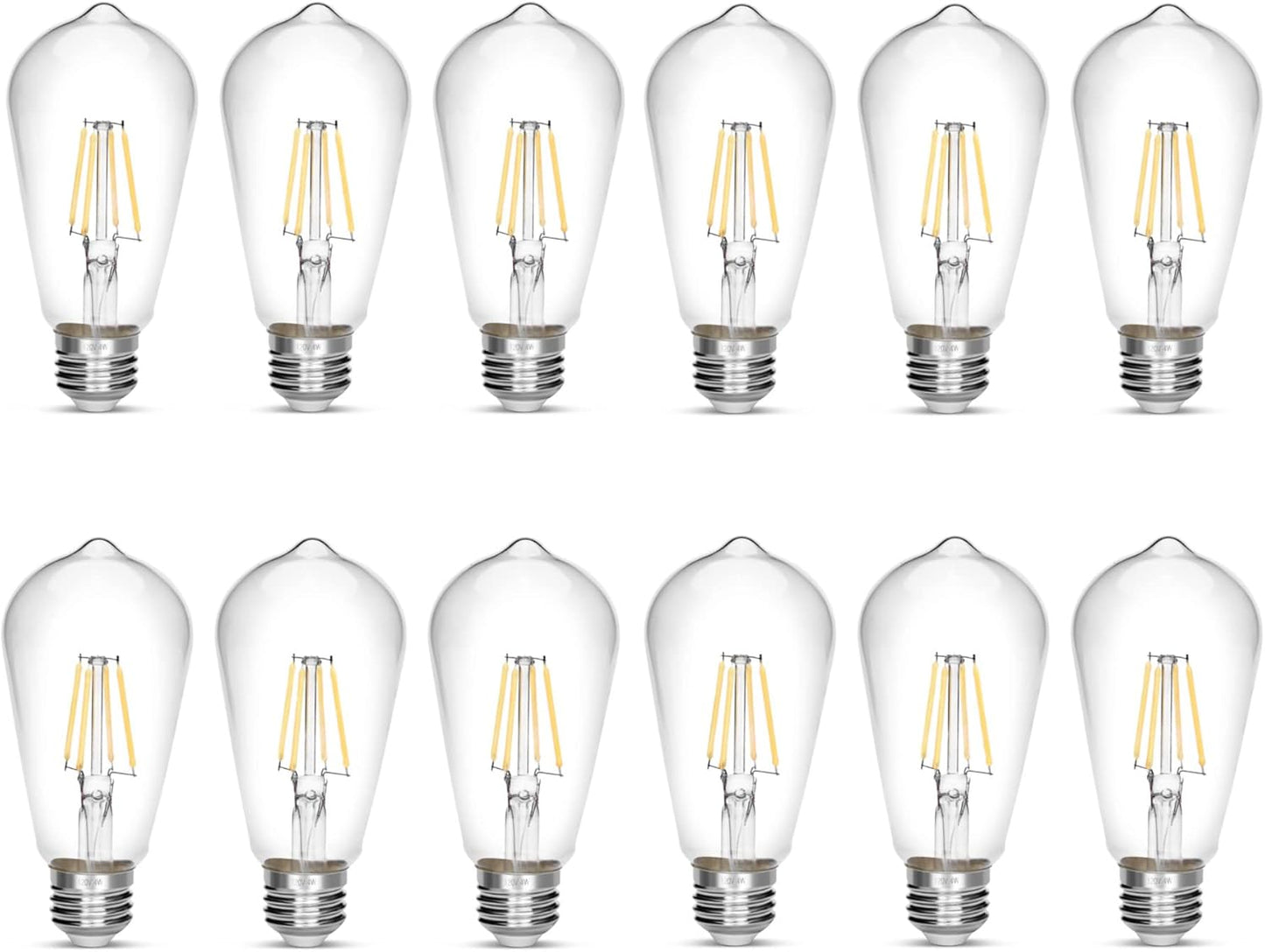LED Edison Bulb 4W Pack of 12 - Vintage Style 5500K Light Bulbs