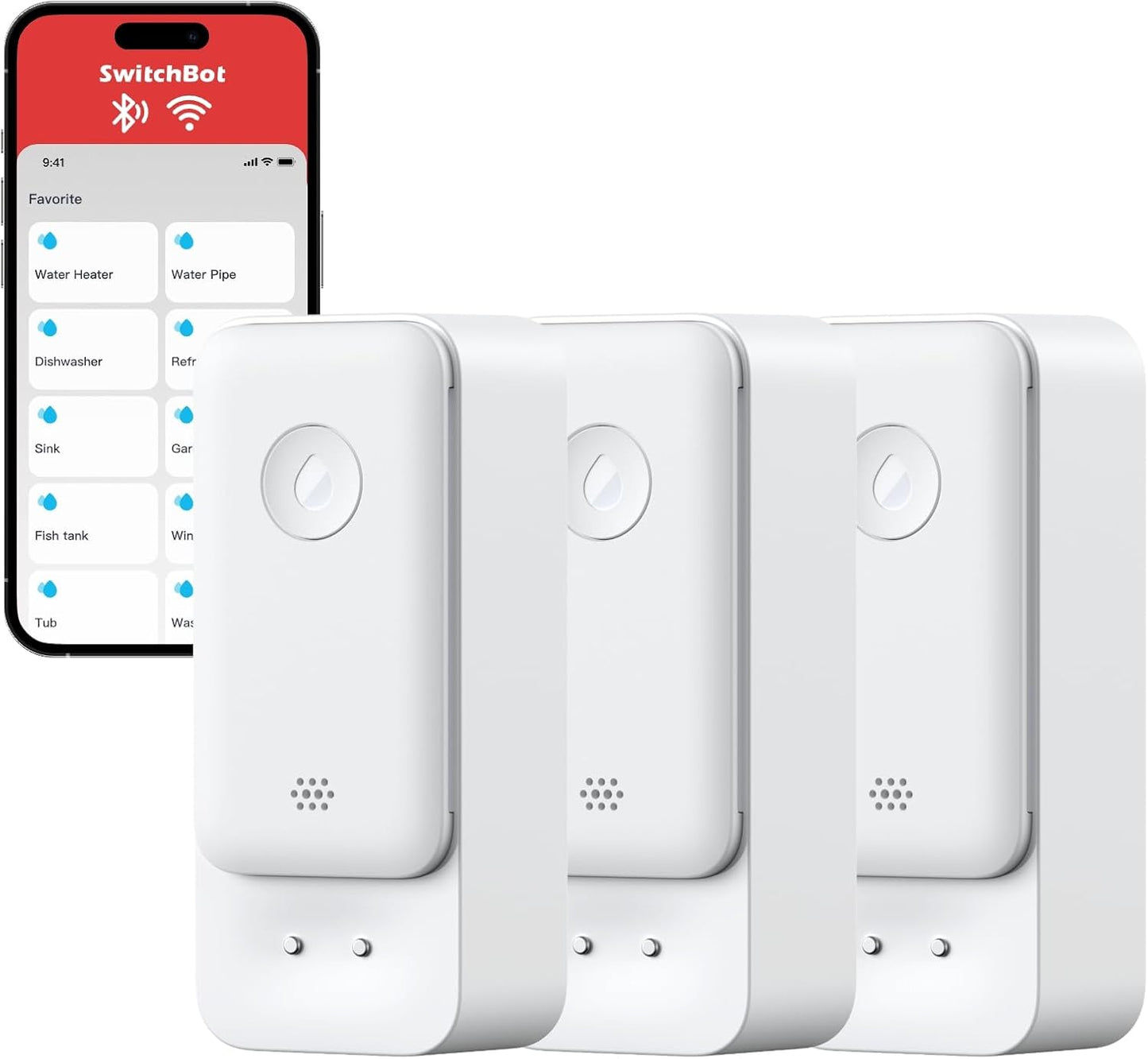 SwitchBot WiFi Water Sensor - Smart Leak Detector with Alerts
