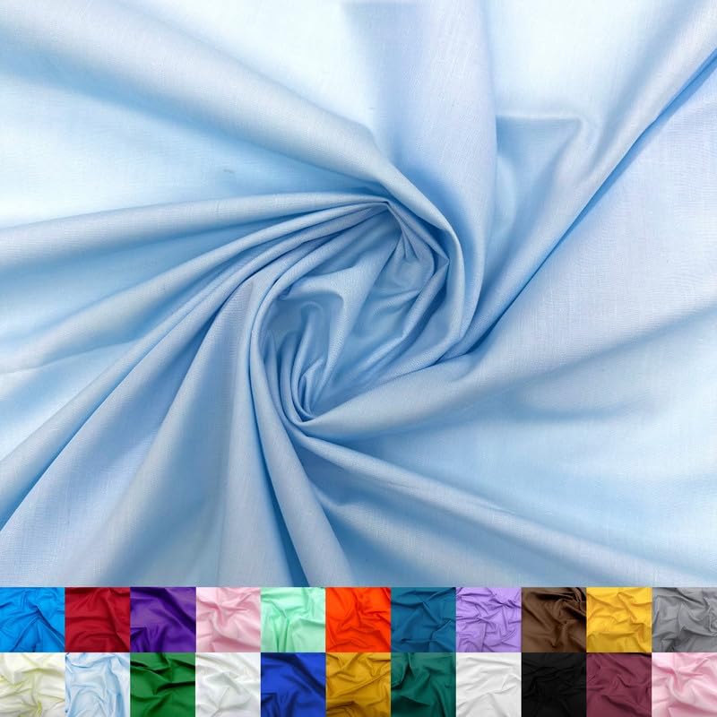 Cotton Polyester Broadcloth Fabric - Soft & Breathable 60in Wide
