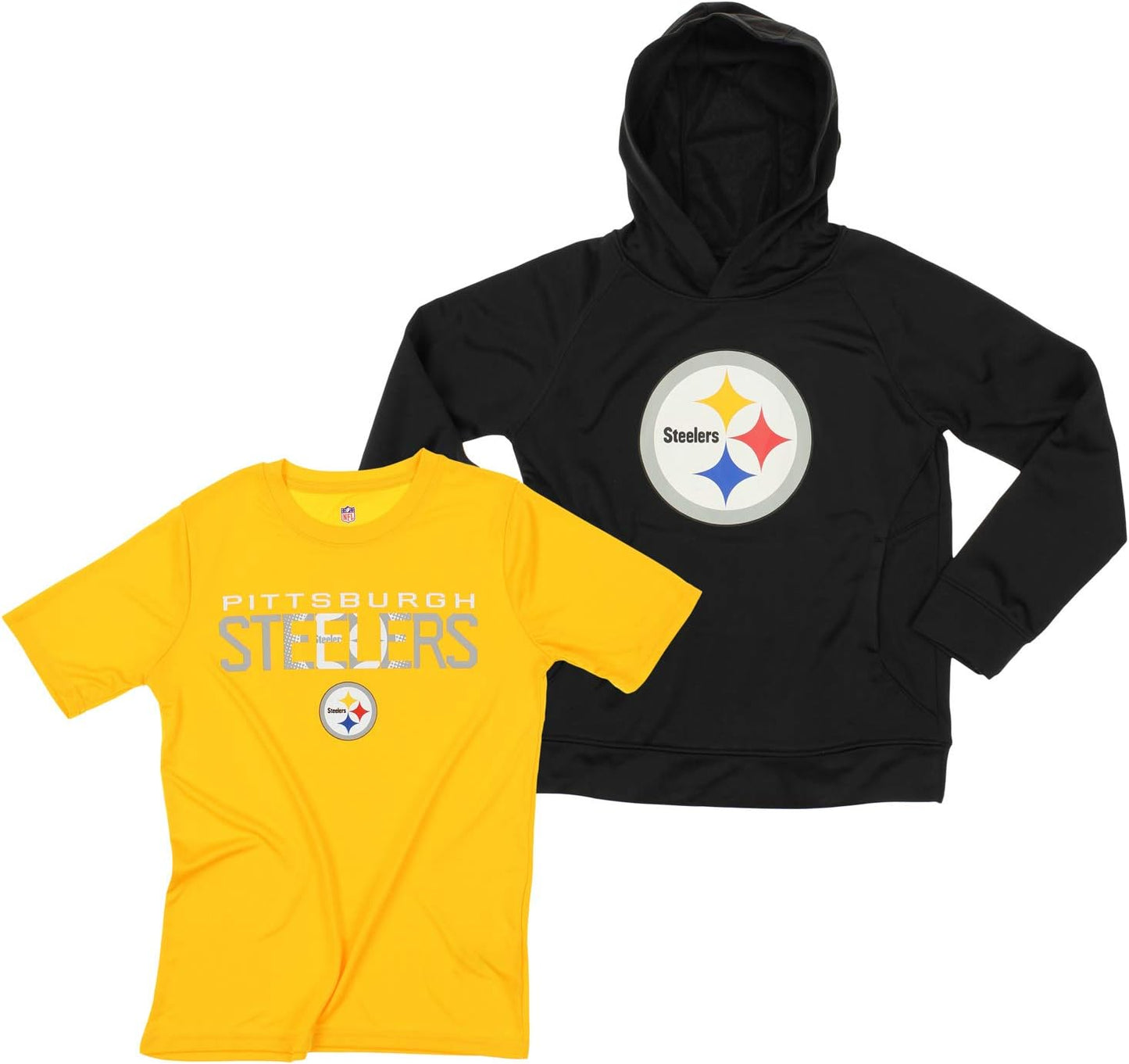 Outerstuff NFL Youth Boys Performance Hoodie and Tee Combo Set