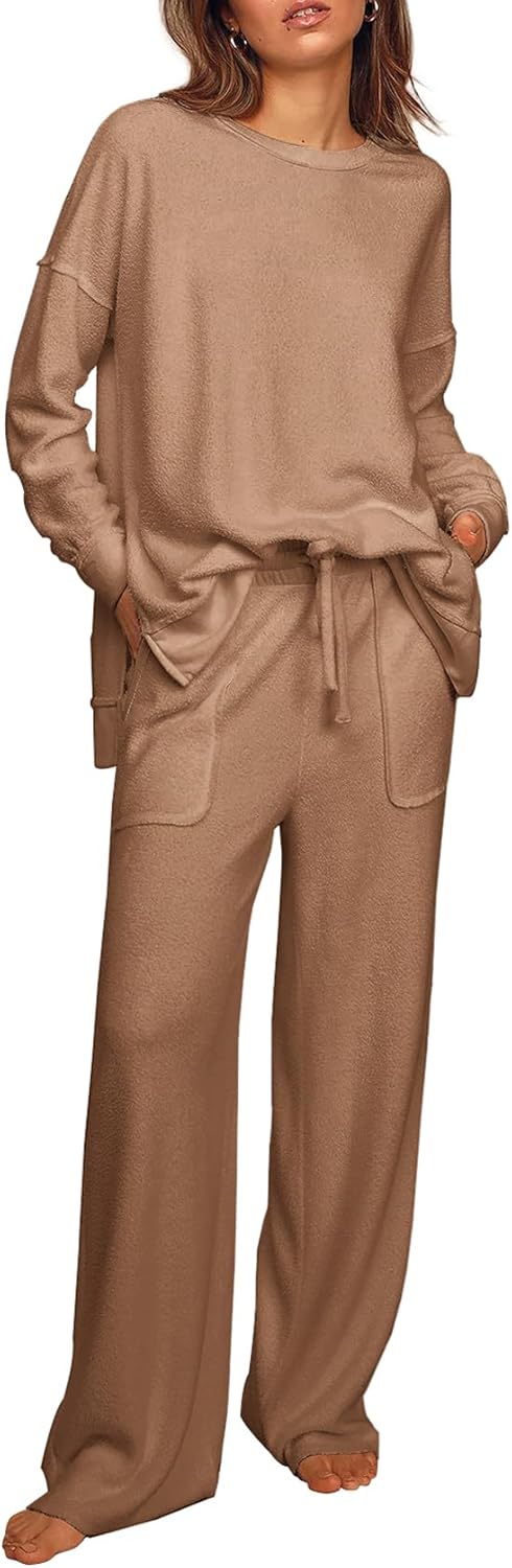 Ekouaer Womens Tracksuits 2 Piece Long Sleeve Cozy Outfits