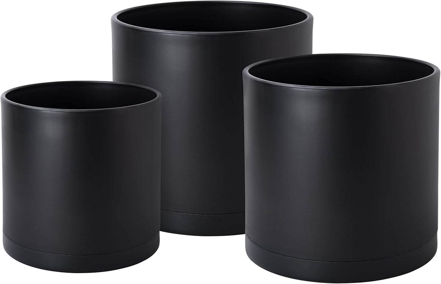 D'vine Dev Set of 3 Plastic Planter Pots with Drainage Holes