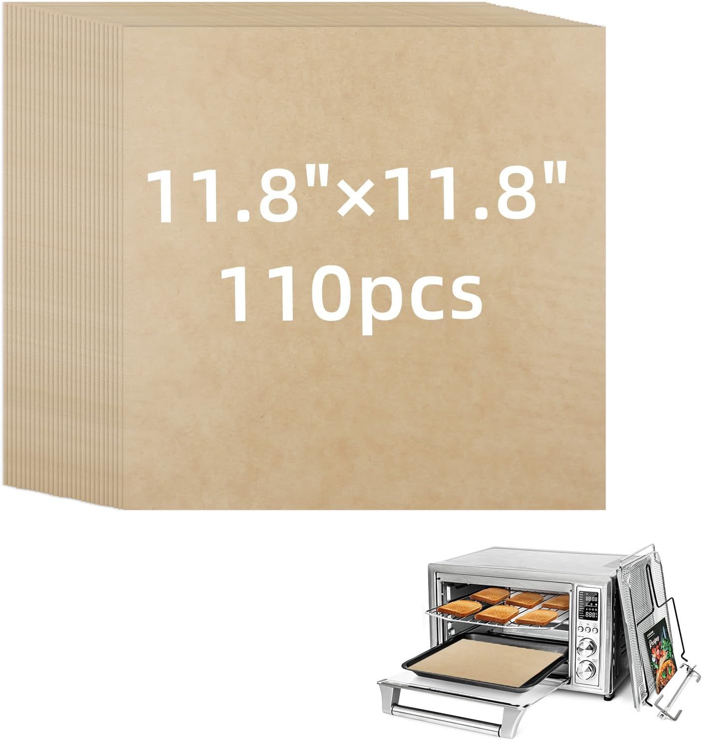 110PCS Unbleached Air Fryer Liners for COSORI Toaster Oven