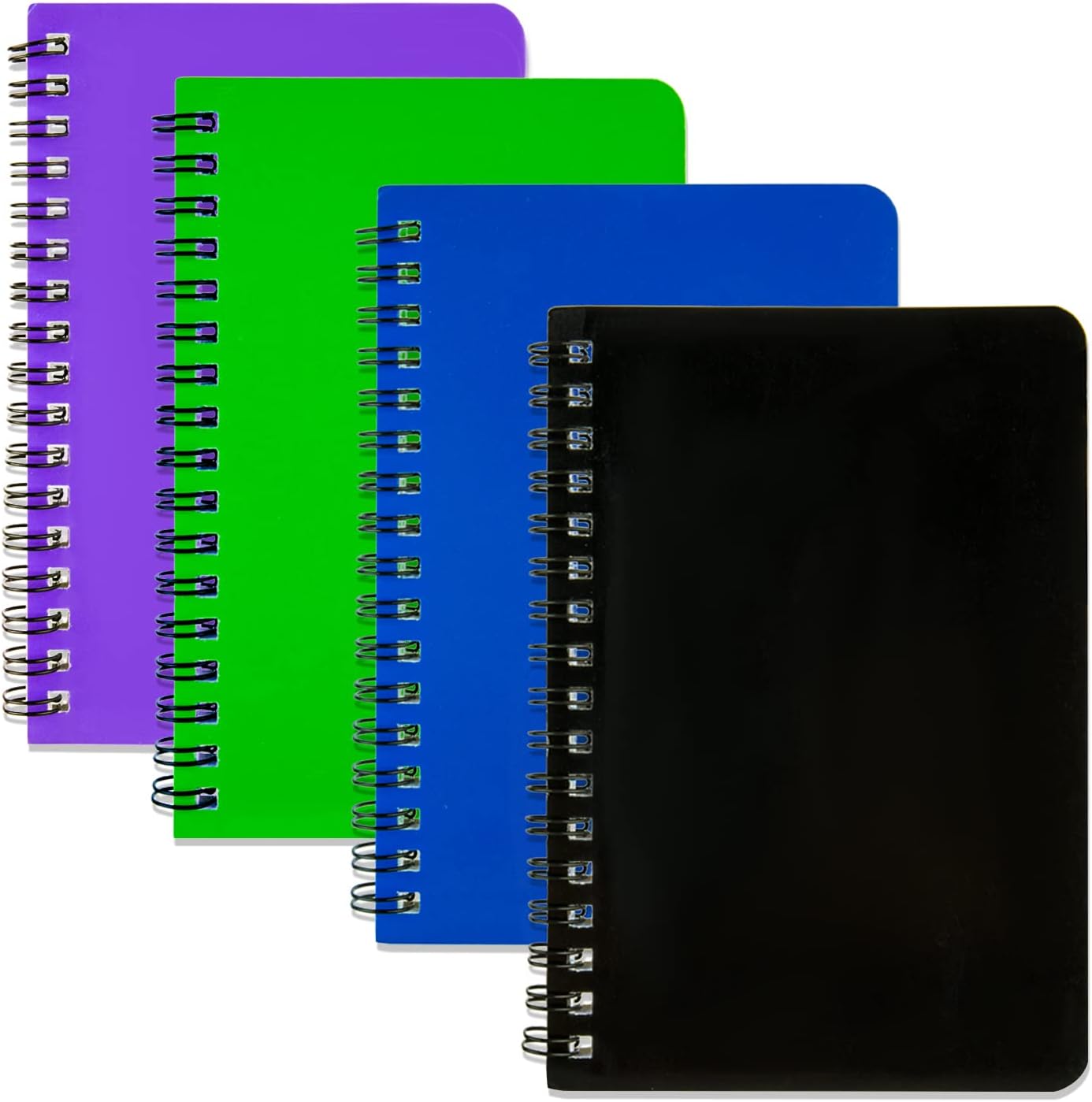 Compact 4-Pack Spiral Pocket Notebooks | Small & Portable | YiHenTiezz