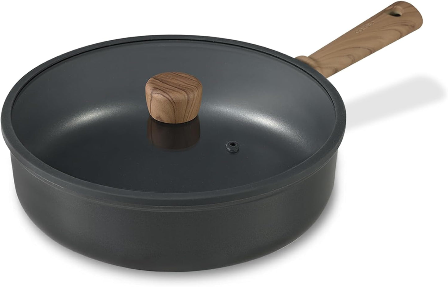 CAROTE Nonstick Skillet 12 in Deep Frying Pan with Lid