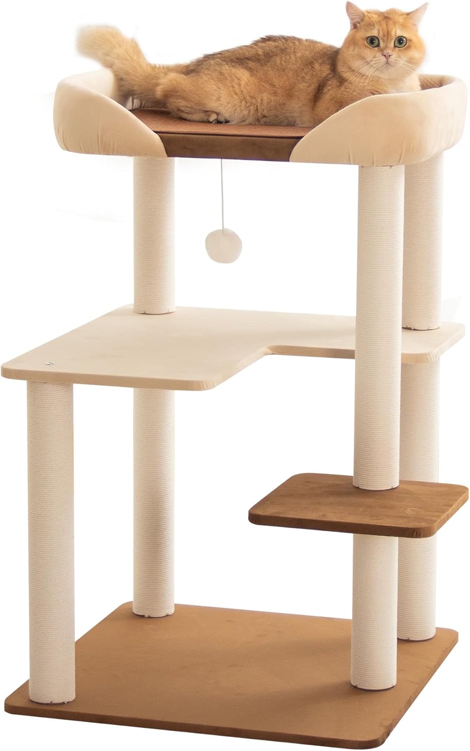Cat Tree for Large Cats with Cozy Perches and Sturdy Base