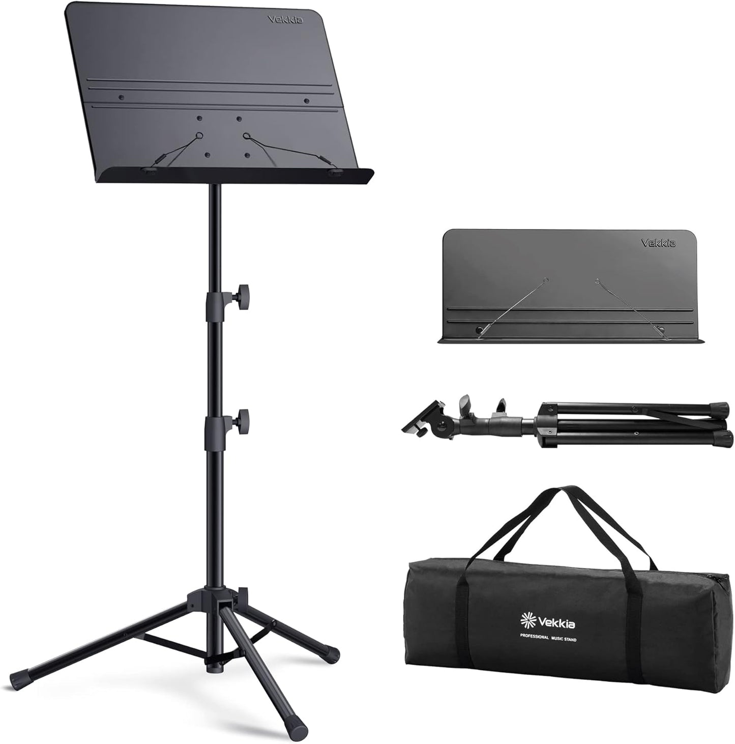 Vekkia Professional Portable Sheet Music Stand for Musicians