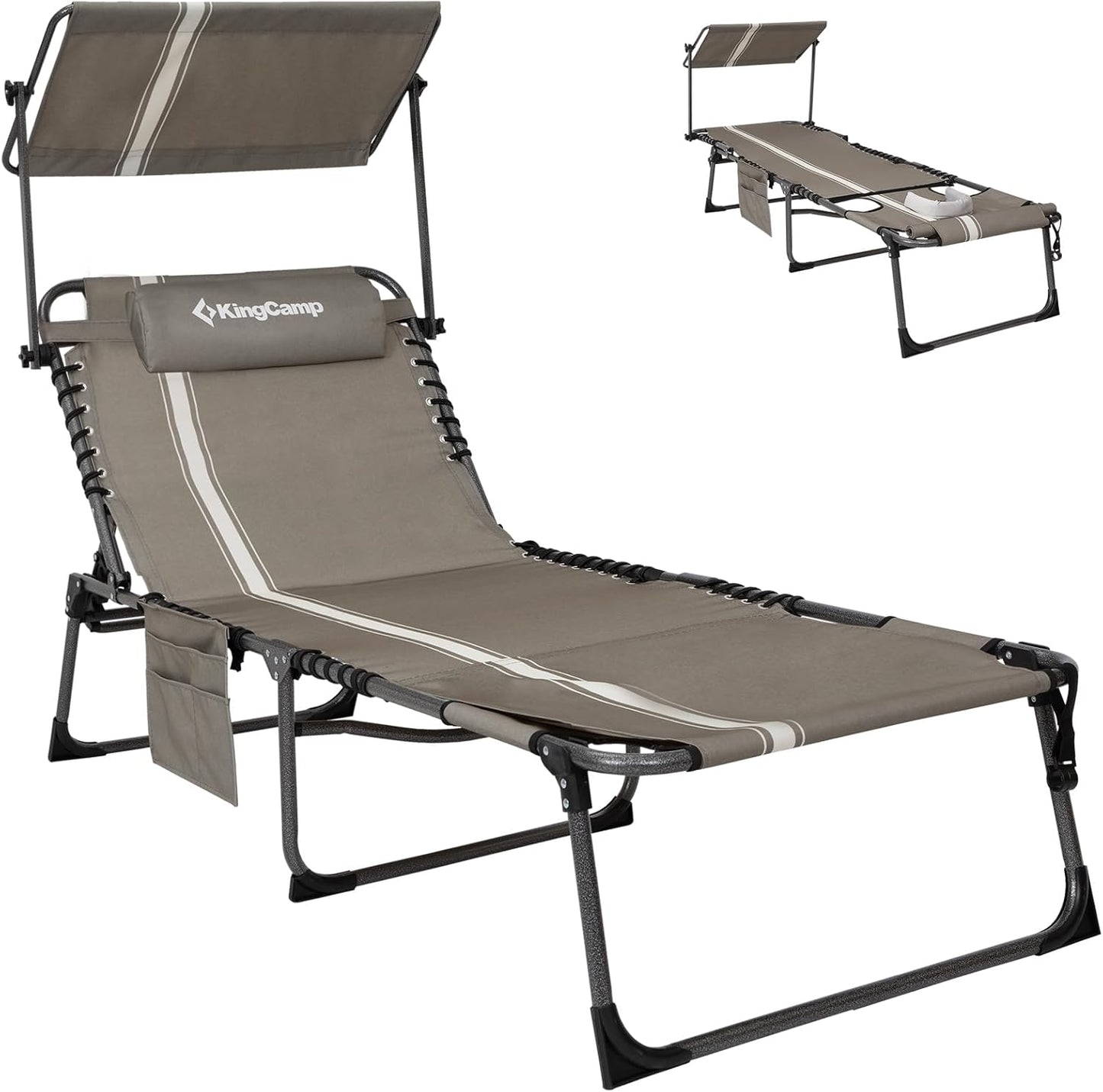 KingCamp Tanning Chair with Face Hole for Ultimate Comfort