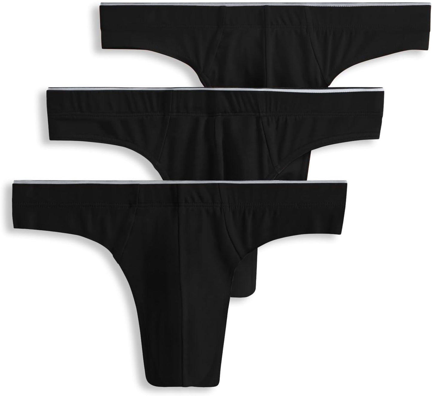 Jockey Men's Underwear True Style Thong - Comfortable 3 Pack