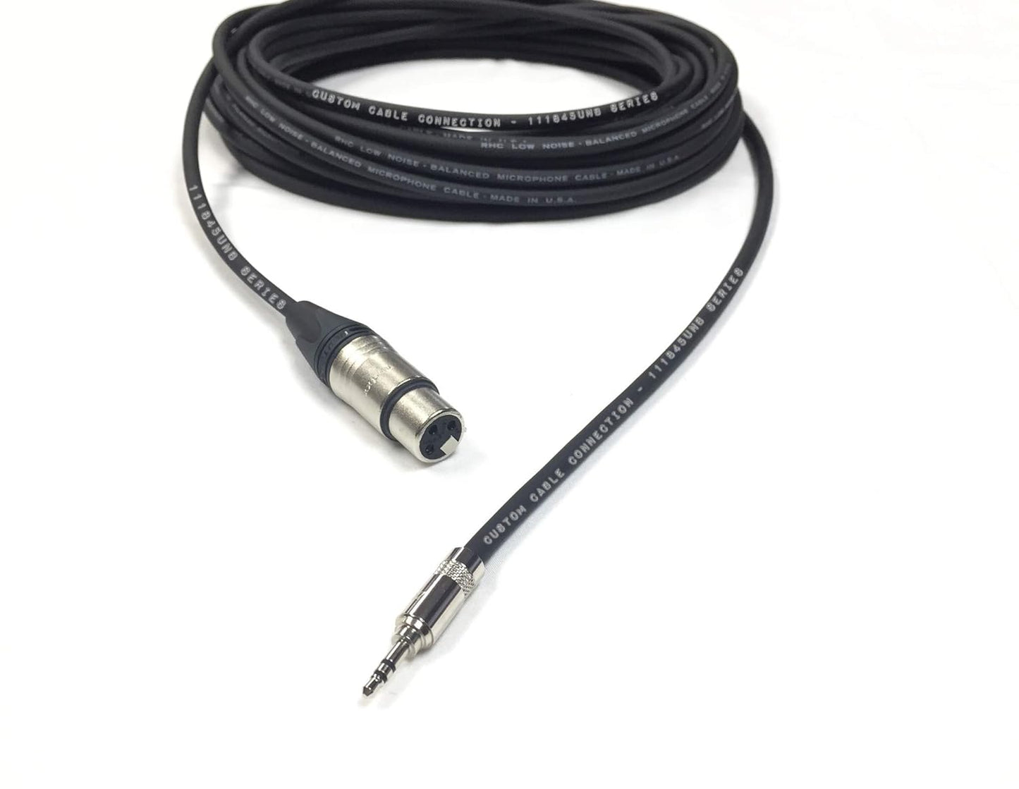 200 Foot XLR Female to 1/8 Inch Male Unbalanced Audio Cable