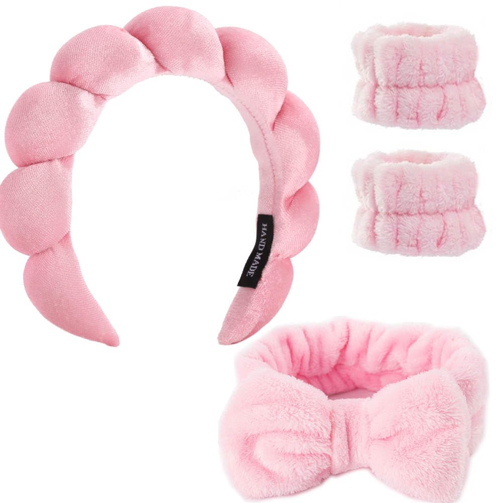 4-Pack Puffy Spa Headband Set - BEBEEPOO