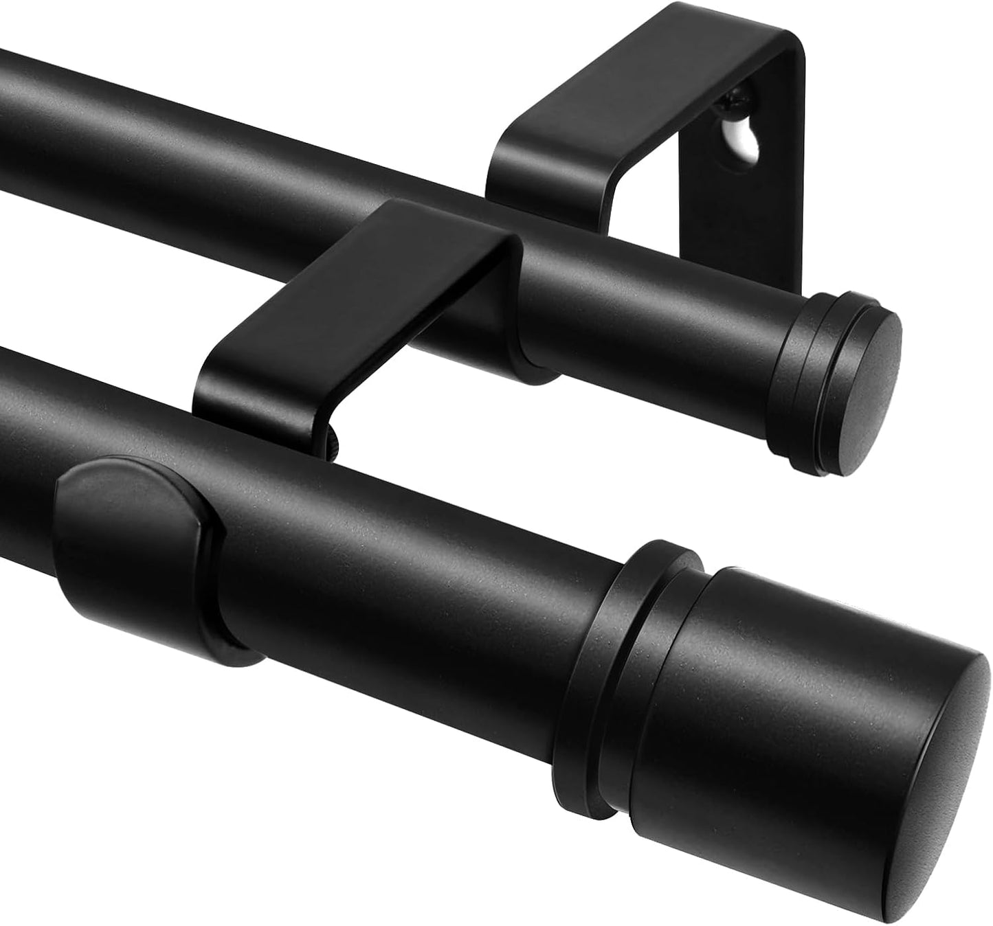Double Curtain Rod 32 to 86 Inch, Heavy Duty Telescoping Rods