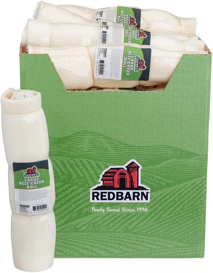 All-Natural Large Beef Cheek Rolls for Dogs - Grain-Free Treats