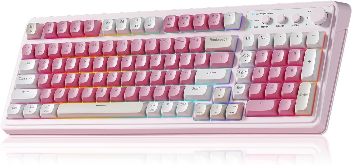 AULA 99 Key Wireless Gaming Keyboard with RGB Backlit Features