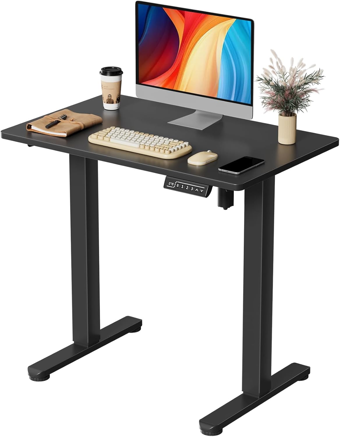 JOY worker Small Electric Standing Desk for Home Office Use
